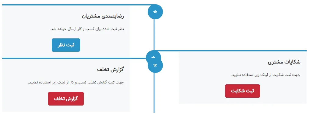 ثبت شکایت و ثبت نظر